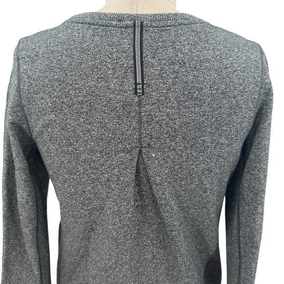 Lululemon Exhalation Pullover Heathered Speckled Black Gray Size 4 - Picture 8 of 10